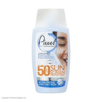 کرم ضدآفتاب پیکسل بی رنگ SPF۵۰ مناسب پوست چرب، حجم ۵۰ میلی‌لیتر