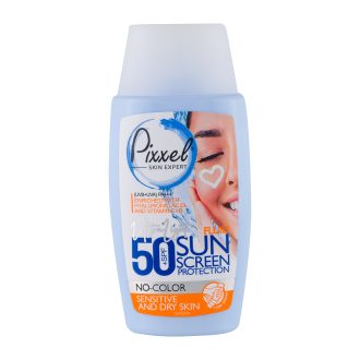 فلوئید ضدآفتاب بیرنگ پیکسل SPF۵۰ مناسب پوست حساس، حجم ۵۰ میلی‌لیتر
