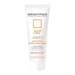 فلوئید ضدآفتاب درماتیپیک SPF۵۰ مدل رز بژ با پوشش خشک مناسب پوست چرب و مختلط، حجم ۴۰ میلی‌لیتر