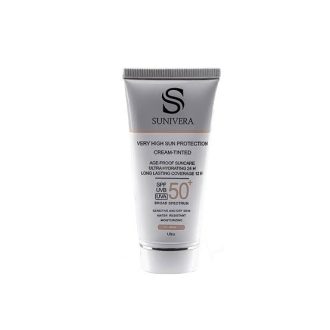 کرم ضدآفتاب رنگی سانی ورا SPF۵۰ مدل بژ تیره شماره ۲ مناسب پوست خشک، حجم ۵۰ میلی‌لیتر