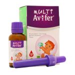 قطره خوراکی مولتی ویتامین و آهن آویفر مناسب نوزادان و کودکان، حجم ۳۰ میلی‌لیتر