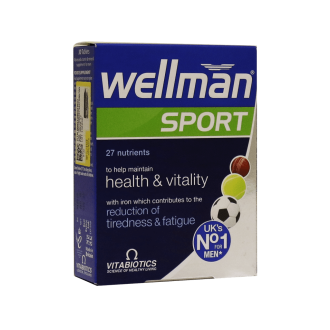 قرص ول من اسپرت ویتابیوتیکس / Vitabiotics Wellman Sport مناسب برای افزایش انرژی و بهبود عملکرد ورزشی آقایان بسته ۳۰ عددی