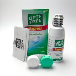 محلول لنز پاک‌کننده، ضدعفونی‌کننده و مرطوب‌کننده اپتی فری / Opti-Free مناسب برای شستشو، ضدعفونی و نگهداری انواع لنز تماسی نرم حجم ۳۰۰ میلی‌لیتر