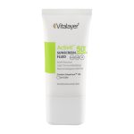 فلوئید ضد آفتاب بی رنگ ویتالیر / Vitalayer مدل اکتی ویت SPF ۵۰+ مناسب برای پوست چرب و مستعد آکنه حجم ۴۰ میلی‌لیتر