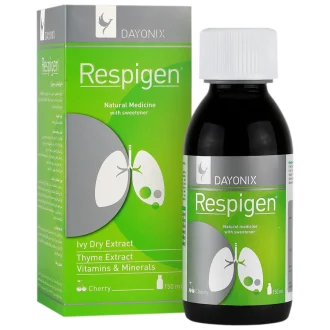شربت رسپیژن دایونیکس فارما / Dayonix Pharma Respigen مناسب برای تسکین سرفه و سلامت مجاری تنفسی حجم ۱۵۰ میلی‌لیتر