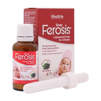 قطره خوراکی آهن فروسیس / Ferosis مناسب برای پیشگیری و درمان کم خونی نوزادان و کودکان حجم ۳۰ میلی‌لیتر