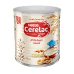 سرلاک حریره بادام و برنج به همراه شیر نستله / Nestle مناسب برای کودکان از پایان ۶ ماهگی وزن ۴۰۰ گرم