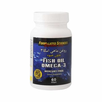 کپسول نرم امگا ۳ فرمولیتید ساینس مناسب برای حفظ سلامت قلب، مغز و کاهش التهاب بسته ۶۰ عددی