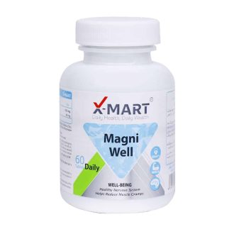 قرص منیزیم ۲۵۰ میلی‌گرم مگنی ول ایکس مارت / X-Mart مناسب برای بهبود عملکرد عضلات، اعصاب و کاهش خستگی بسته ۶۰ عددی