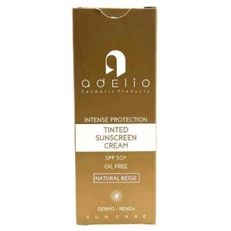 ضد آفتاب رنگی بژ طبیعی ادلیو / Adelio مناسب برای محافظت در برابر آفتاب و یکدست‌سازی رنگ پوست