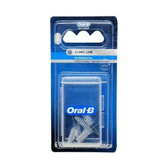یدک مسواک بین دندانی مخروطی اورال بی / Oral-B مناسب برای تمیز کردن فواصل باریک دندان‌ها و بریس بسته ۶ عددی
