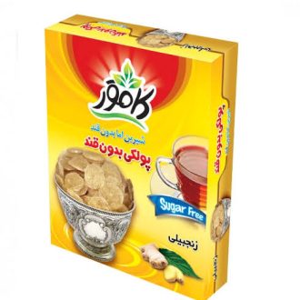 پولکی زنجبیلی بدون قند کامور / Kamvar مناسب برای افراد دیابتی و رژیمی بسته ۲۰۰ گرمی