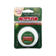 نخ دندان موم‌دار ارکید / Orchid با طعم نعناع مناسب برای پاکسازی فواصل بین دندانی و حفظ سلامت لثه طول ۵۰ متر