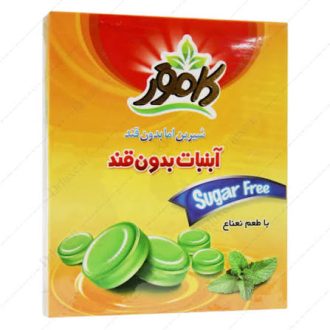 آبنبات بدون قند نعنایی کامور / Kamvar مناسب برای افراد دیابتی و خوشبو کردن دهان وزن ۲۵ گرم