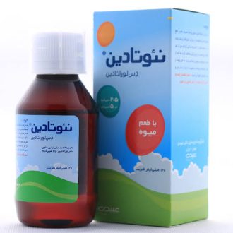 شربت نئوتادین دسلوراتادین ۰.۵ میلی‌گرم داروسازی دکتر عبیدی / Dr. Abidi مناسب برای تسکین علائم آلرژی و کهیر حجم ۶۰ میلی‌لیتر