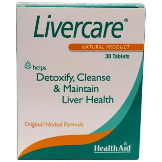قرص لیورکر هلث اید / HealthAid مناسب برای سم‌زدایی و بهبود عملکرد کبد بسته ۶۰ عددی