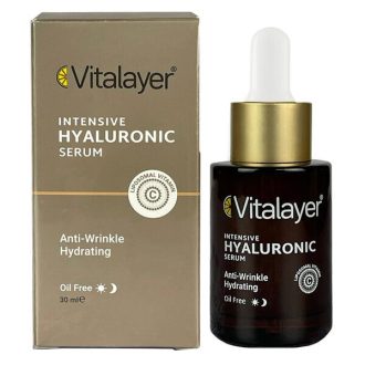 سرم آبرسان صورت حاوی هیالورونیک اسید ویتالایر / Vitalayer مناسب برای انواع پوست و رفع کم‌آبی حجم ۳۰ میلی‌لیتر