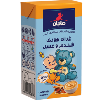 غذای کمکی حریره گندم و عسل ماجان / Majan مناسب برای تغذیه و رشد کودکان بالای ۱۲ ماه وزن ۲۰۰ گرم