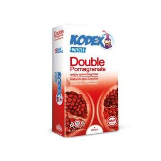 کاندوم تنگ‌کننده عصاره انار کدکس / Kodex مدل Double Pomegranate مناسب برای افزایش لذت و جمع‌کنندگی واژن بسته ۳ عددی