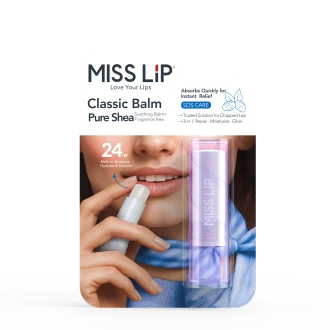 لیپ بالم بی رنگ حاوی شی باتر میس لیپ / Miss Lip مناسب برای لب‌های خشک و ترک‌خورده وزن ۴.۵ گرم
