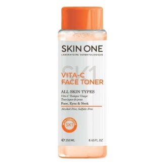 تونر پاک کننده و روشن کننده صورت ضد لک اسکین وان / Skin One مناسب برای انواع پوست و رفع تیرگی حجم ۲۰۰ میلی‌لیتر