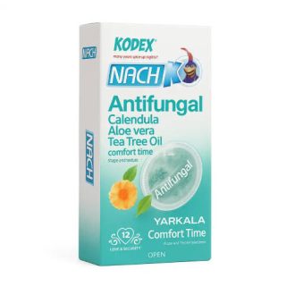 کاندوم آنتی‌قارچ کدکس / Kodex مدل آنتی‌فونگال مناسب برای پیشگیری از عفونت‌های قارچی و بارداری ناخواسته بسته ۱۲ عددی